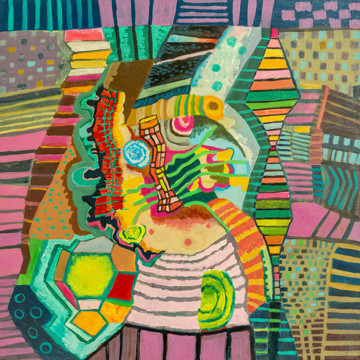 untitled 2 - acrylic on canvas : abstract paintings : Lucienne Weinberger - Artist NY