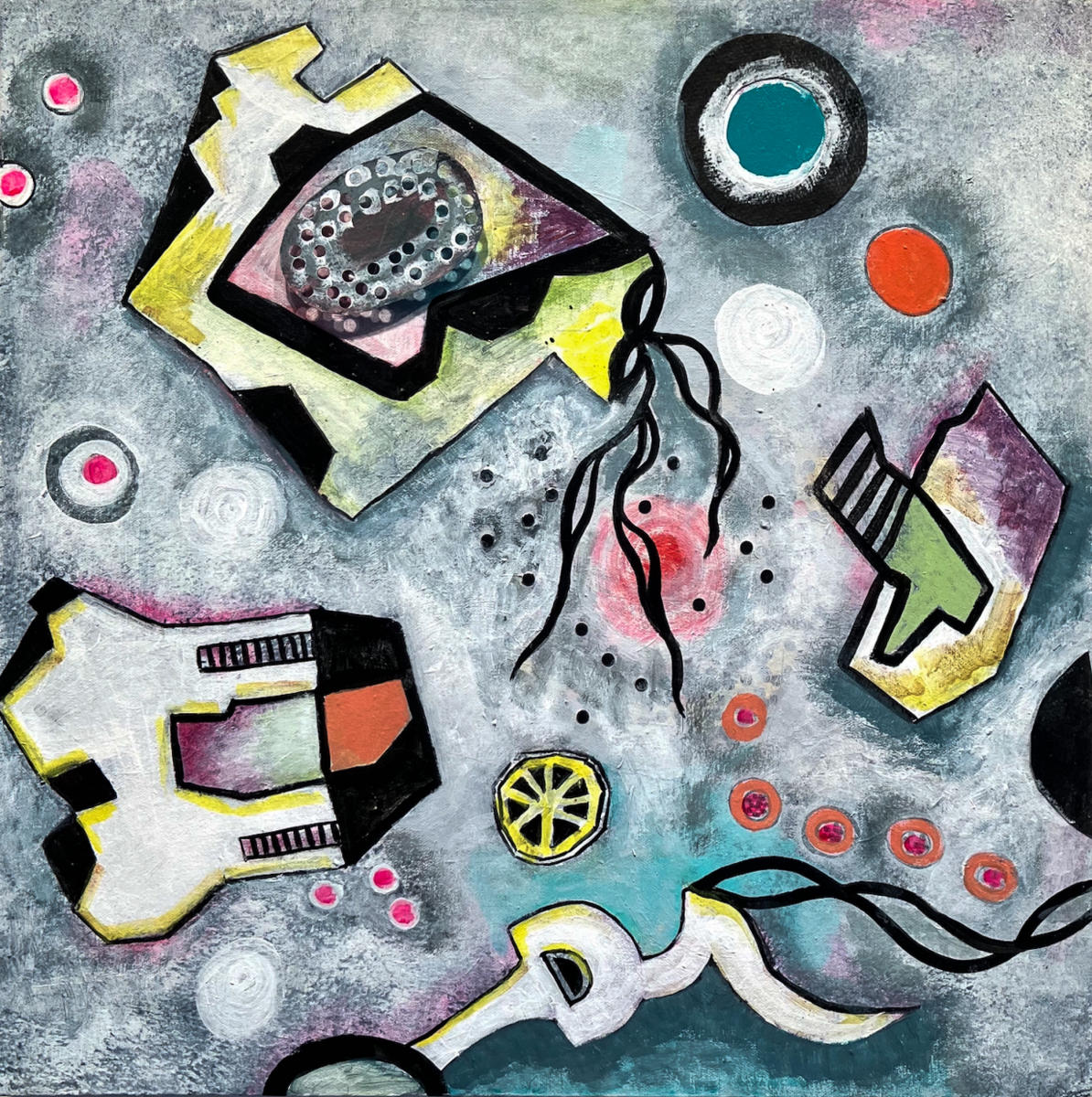 untitled 7 - acrylic on canvas : abstract paintings : Lucienne Weinberger - Artist NY