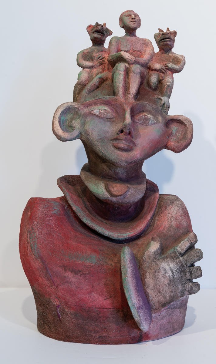 untitled 1s 11"w x 23"h ceramic  : sculpture : Lucienne Weinberger - Artist NY