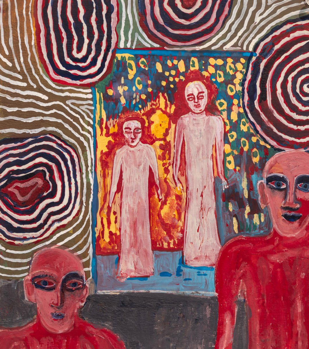 untitled 8f - acrylic on canvas  7"w x 8"h : figurative paintings : Lucienne Weinberger - Artist NY