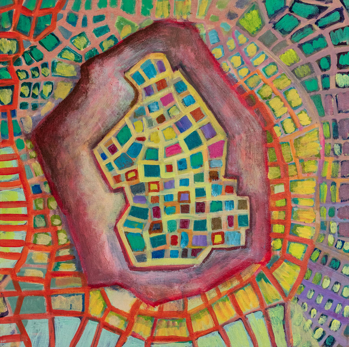 untitled 22 - acrylic on canvas : abstract paintings : Lucienne Weinberger - Artist NY
