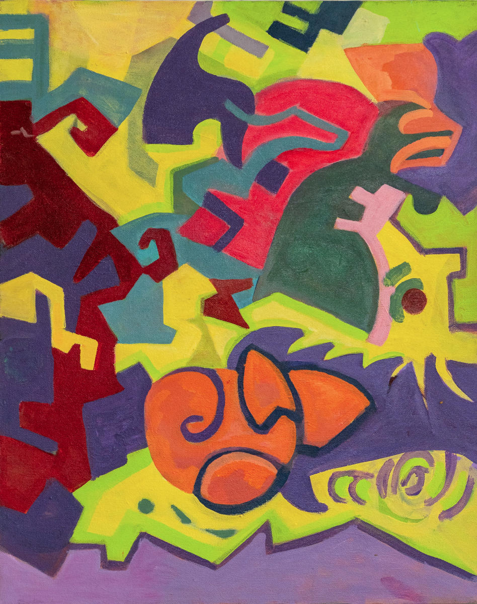 untitled 37 - acrylic on canvas : abstract paintings : Lucienne Weinberger - Artist NY