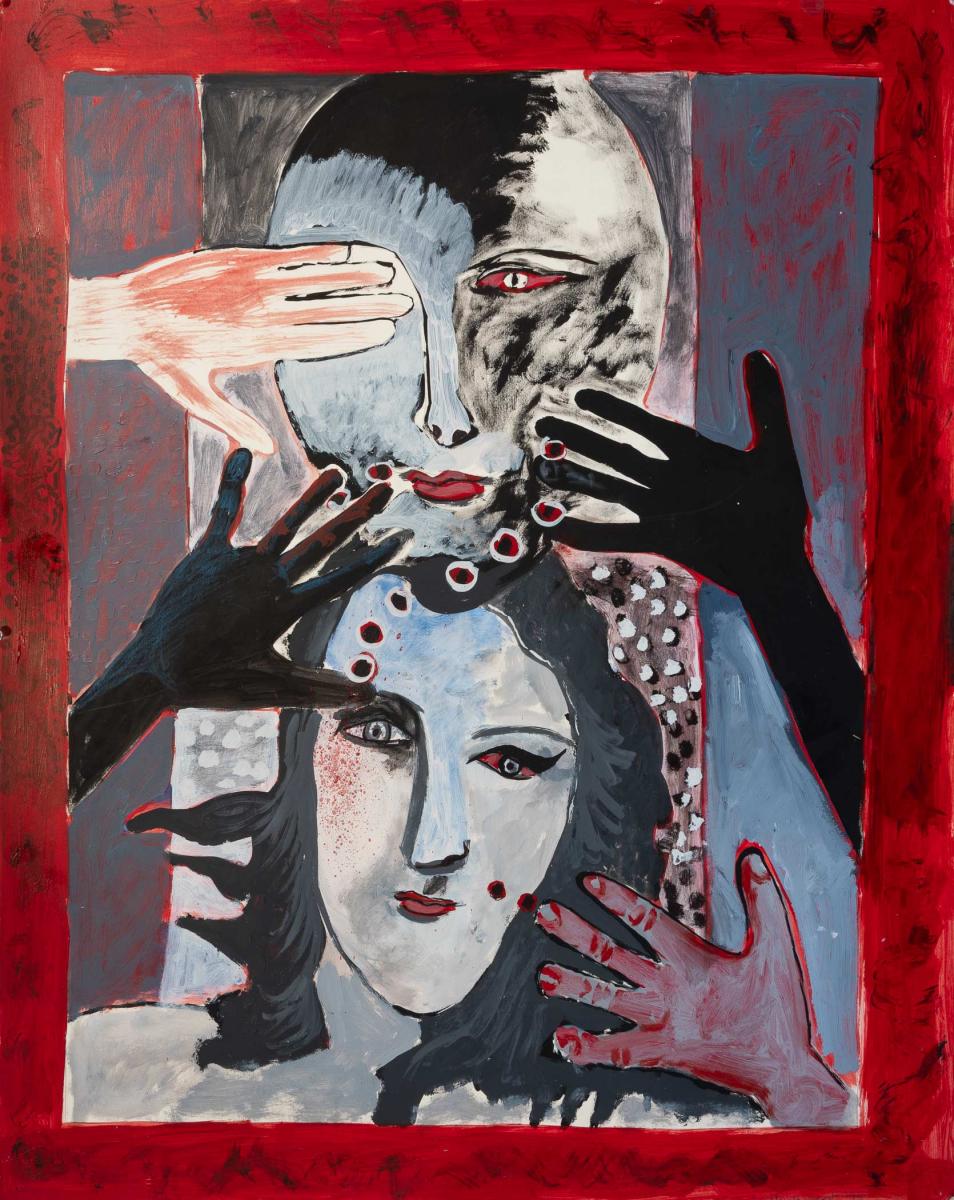 untitled 10f - acrylic on canvas  : figurative paintings : Lucienne Weinberger - Artist NY
