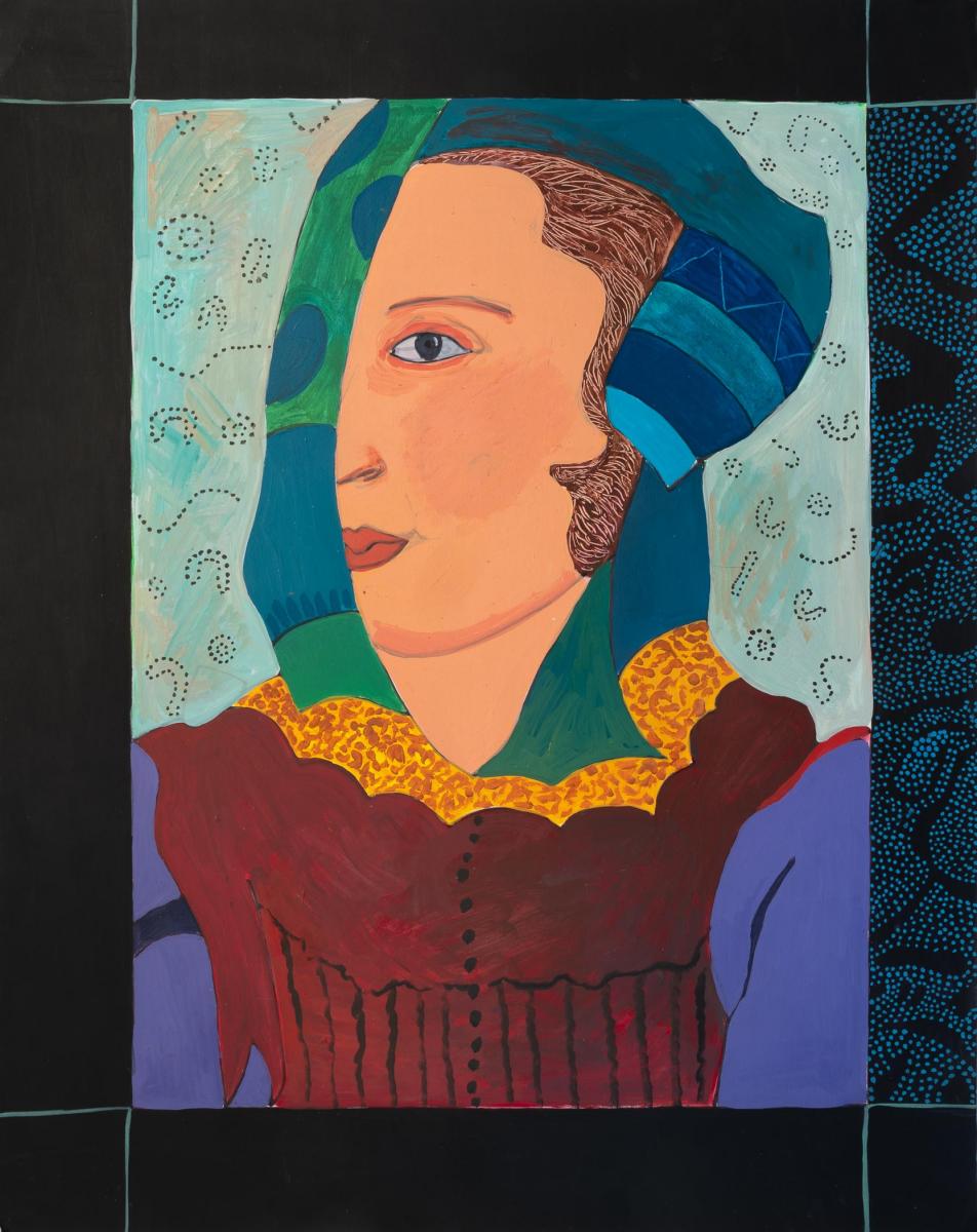 untitled 11f - acrylic on canvas  : figurative paintings : Lucienne Weinberger - Artist NY
