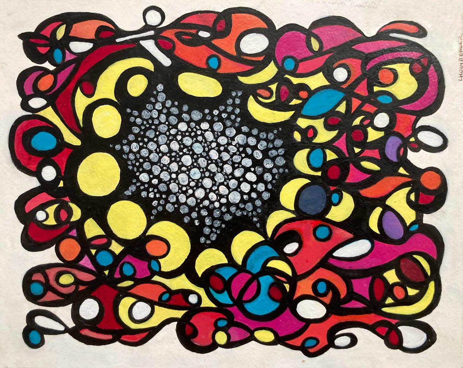 untitled 62 - acrylic on paper
14"w x 11"h : abstract paintings : Lucienne Weinberger - Artist NY