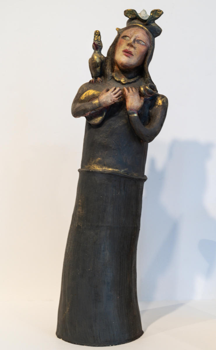 untitled 5"w x 21"h ceramic : sculpture : Lucienne Weinberger - Artist NY