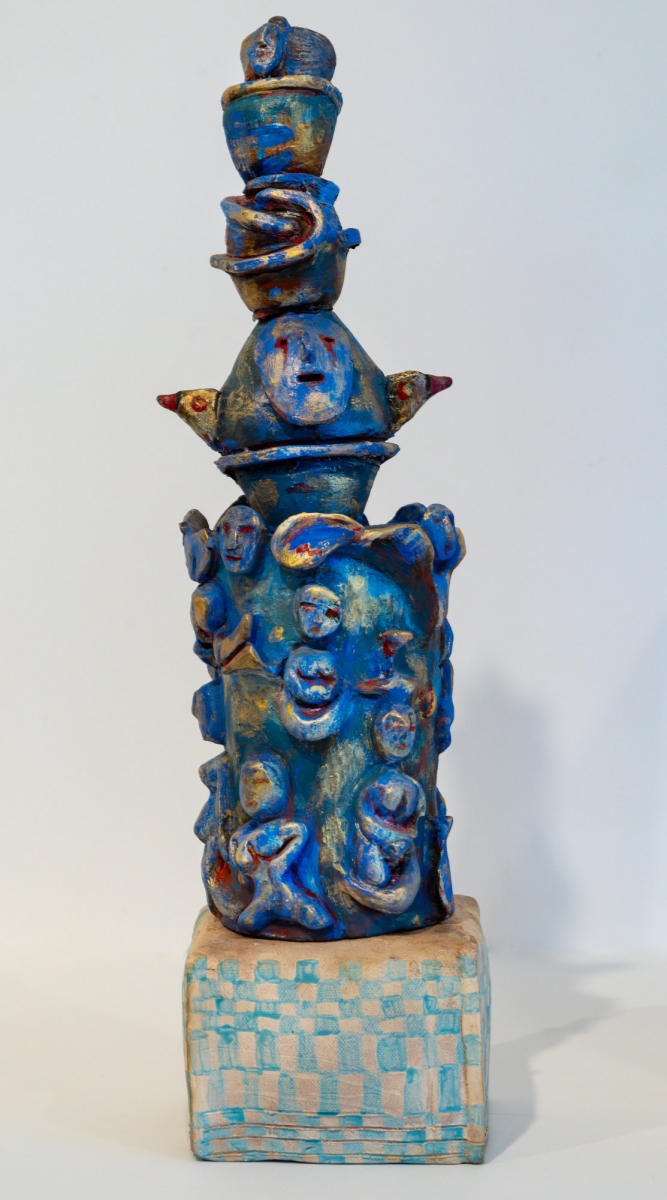 untitled 4"w x 16.5"h ceramic : sculpture : Lucienne Weinberger - Artist NY