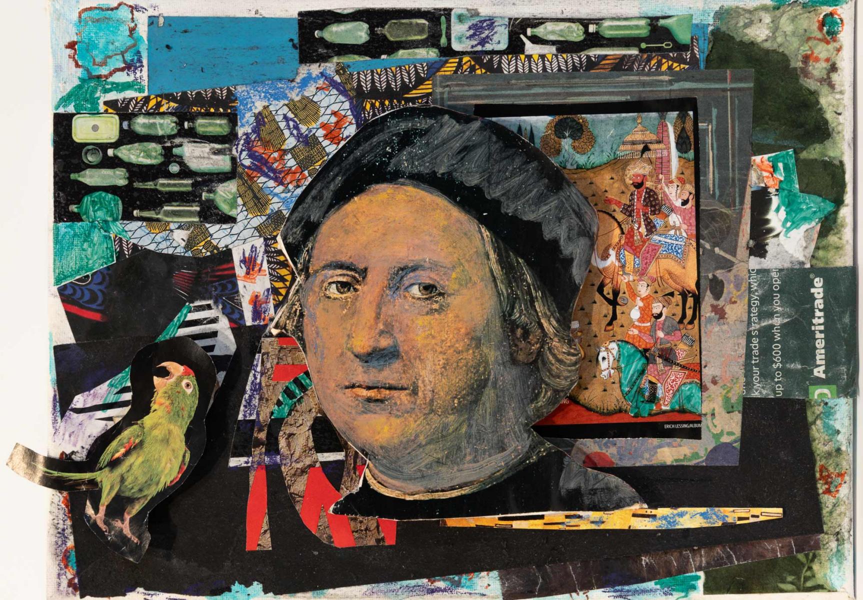 untitled 12" w X 9" h : assemblage : Lucienne Weinberger - Artist NY