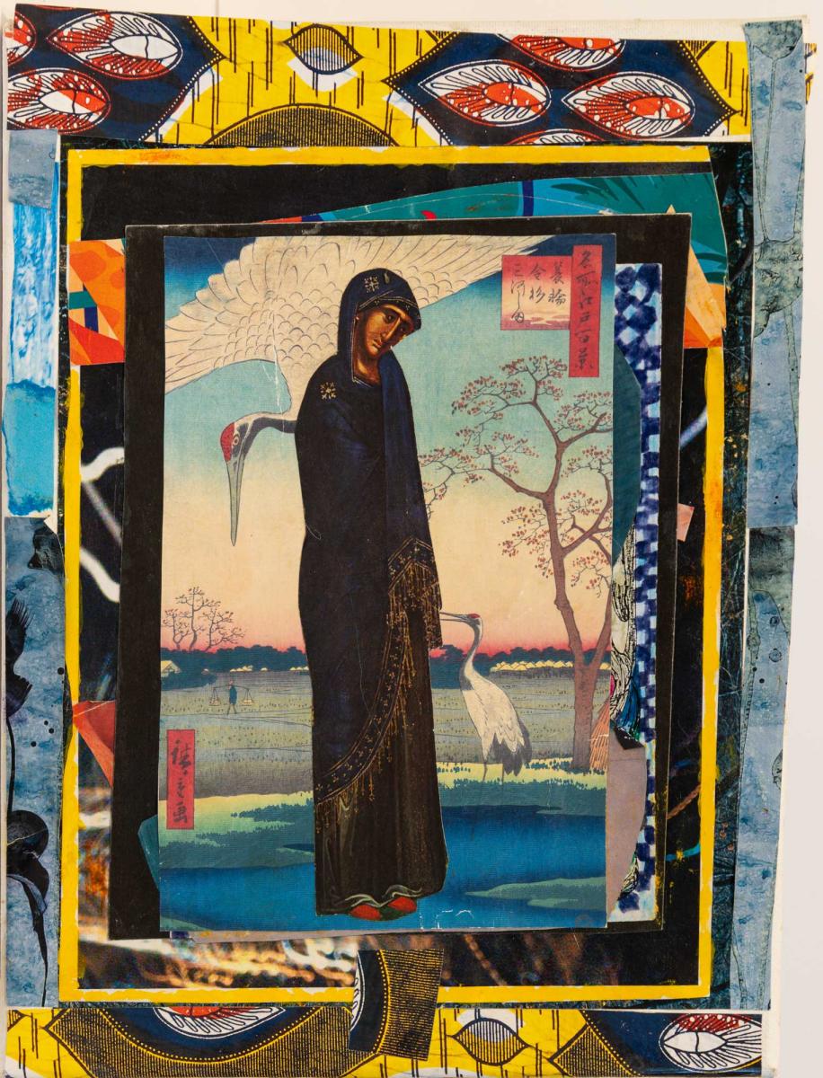untitled 9" w X 12" h : assemblage : Lucienne Weinberger - Artist NY