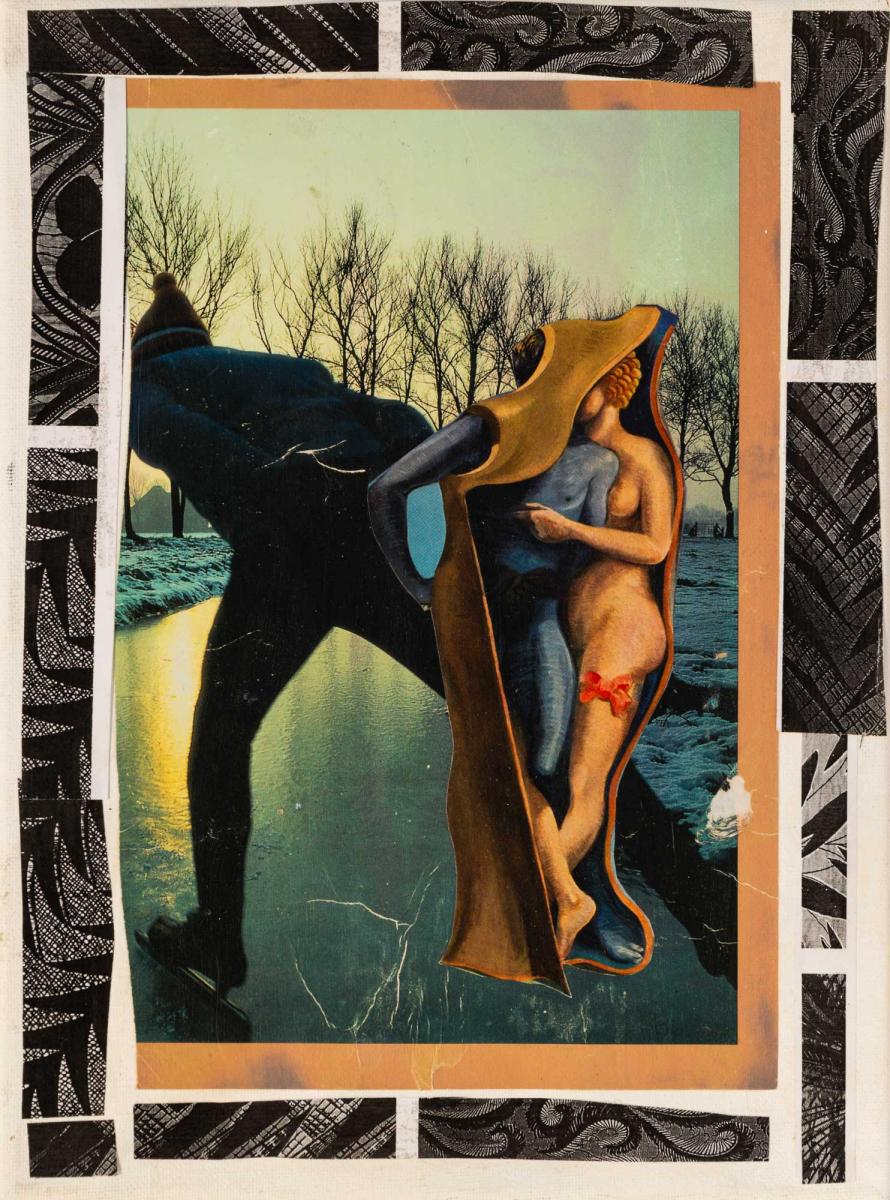 untitled 9" w X 12" h : assemblage : Lucienne Weinberger - Artist NY