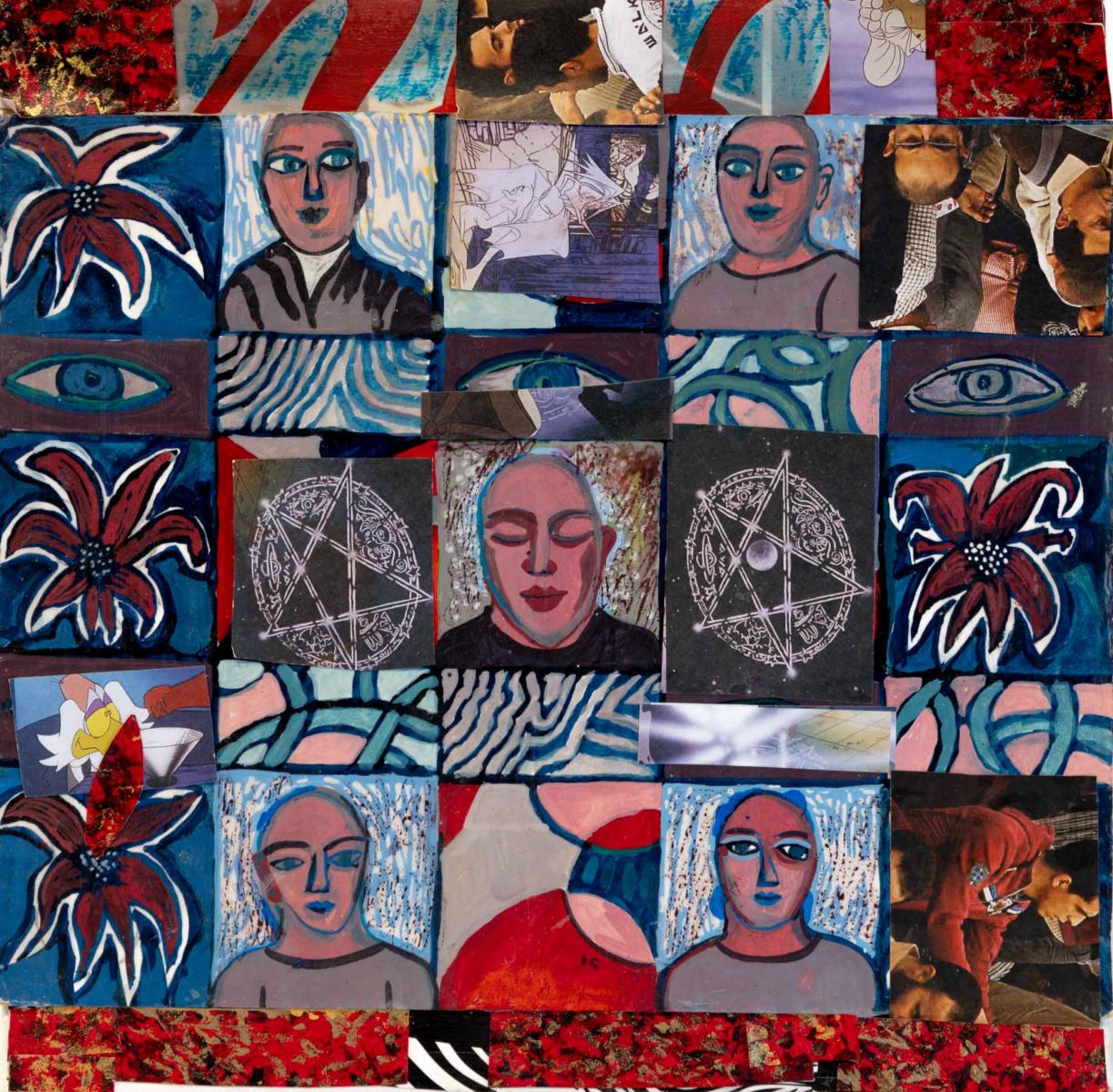 untitled 10" w X 10" h : assemblage : Lucienne Weinberger - Artist NY