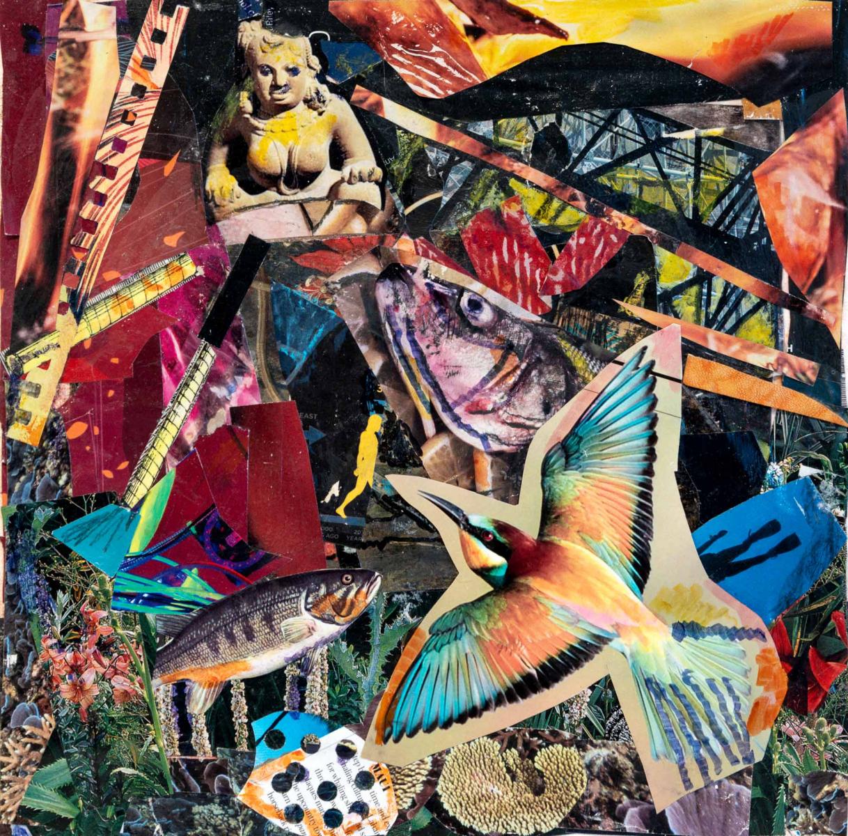 untitled 10" w X 10" h : assemblage : Lucienne Weinberger - Artist NY